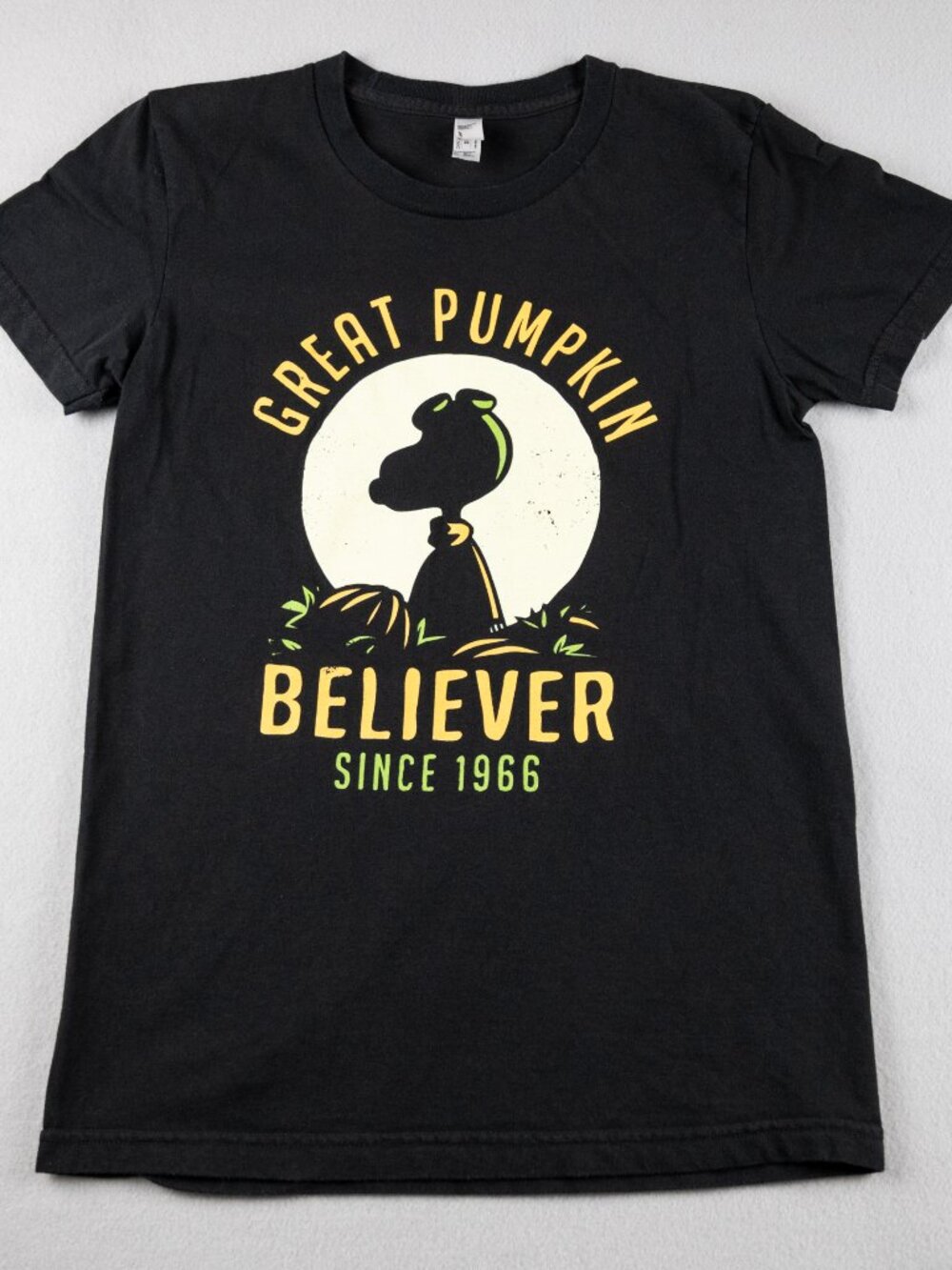 Peanuts Snoopy Great Pumpkin Believer Halloween T-Shirt Youth L American Apparel